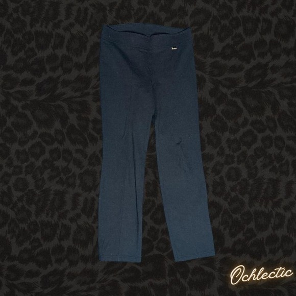 Black mid-waisted slim leggings - Picture 1 of 6